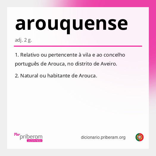 Significado de arouquense