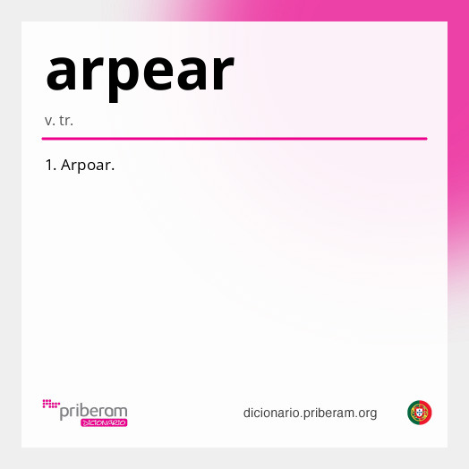 Significado de arpear