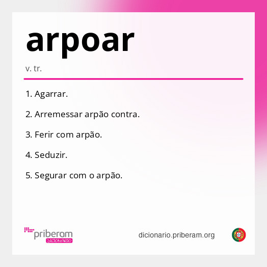 Significado de arpoar