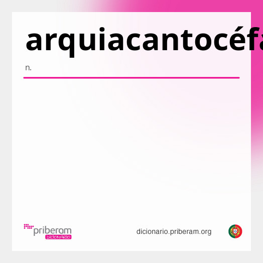 Significado de arquiacantocéfalo