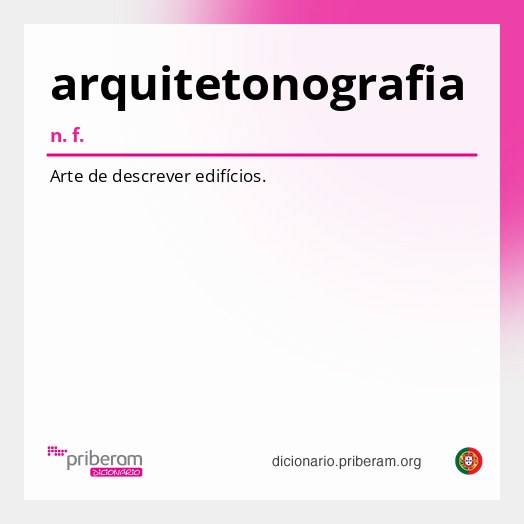 Significado de arquitetonografia