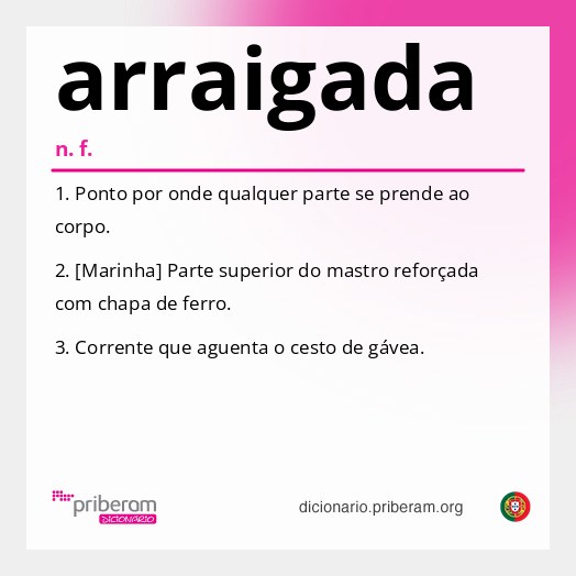 Significado de arraigada