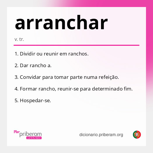 Significado de arranchar