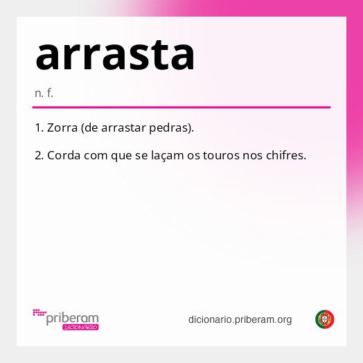 Significado de arrasta