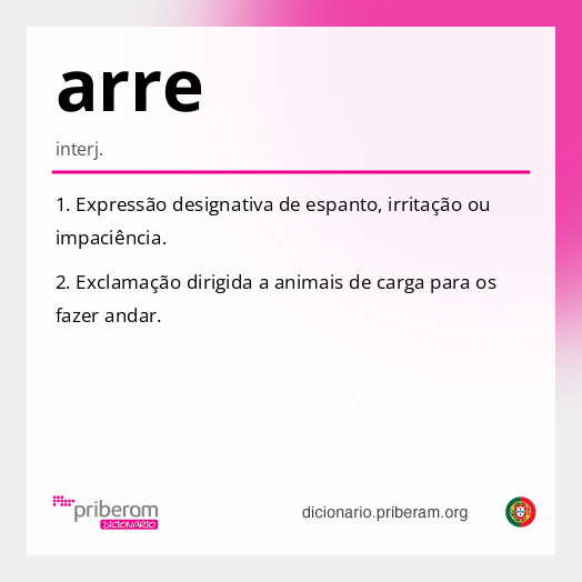 Significado de arre