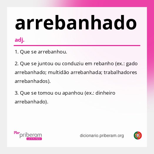 Significado de arrebanhado
