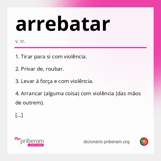 Significado de arrebatar