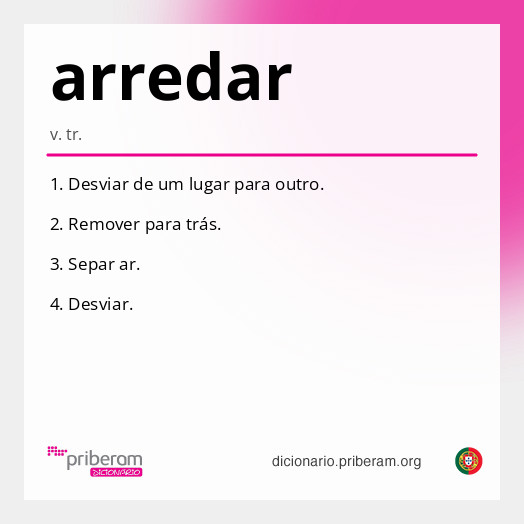 Significado de arredar