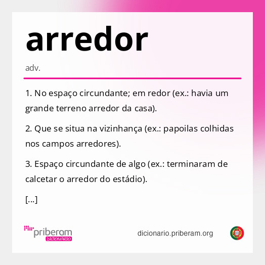 Significado de arredor