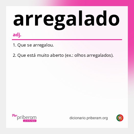 Significado de arregalado