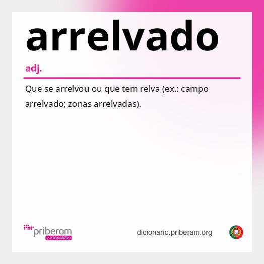 Significado de arrelvado