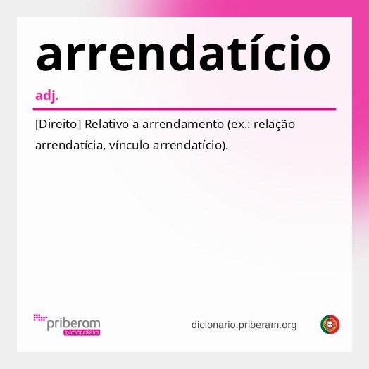 Significado de arrendatício