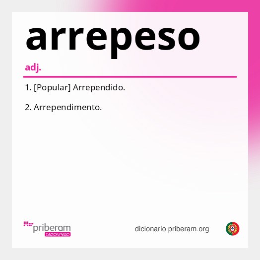 Significado de arrepeso