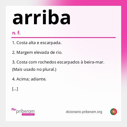 Significado de arriba