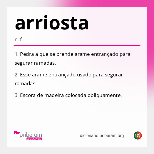 Significado de arriosta