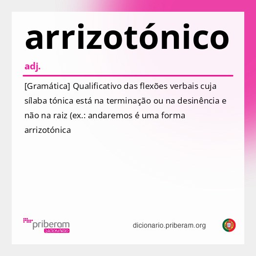 Significado de arrizotónico