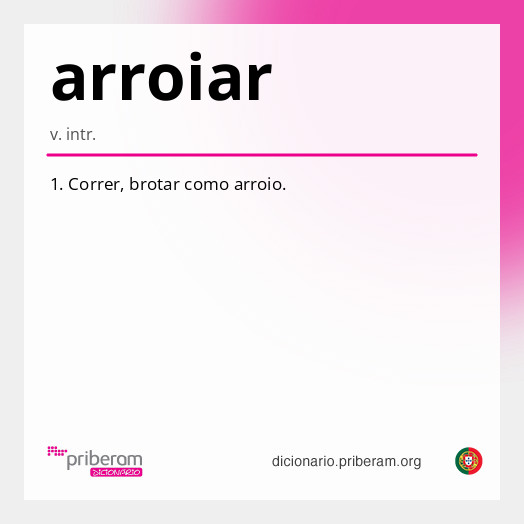 Significado de arroiar