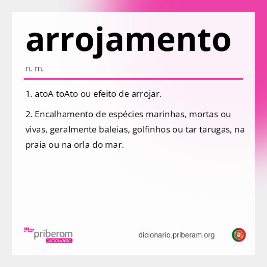 Significado de arrojamento