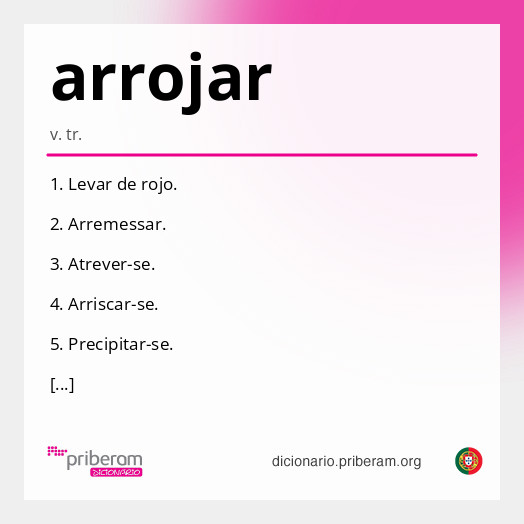 Significado de arrojar