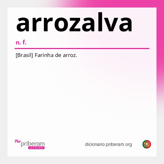 Significado de arrozalva