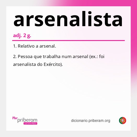 Significado de arsenalista