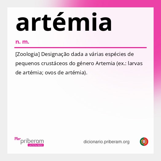 Significado de artémia