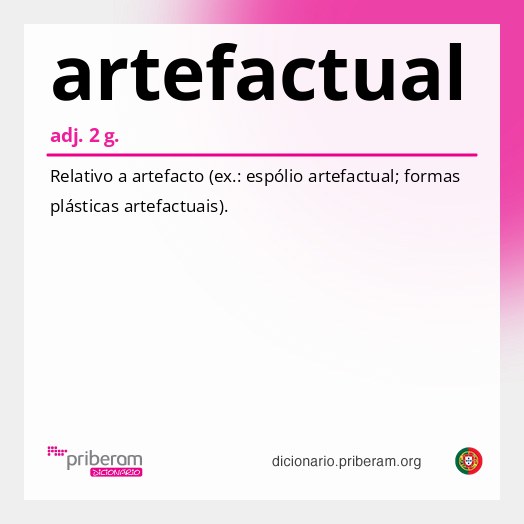 Significado de artefactual