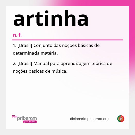 Significado de artinha
