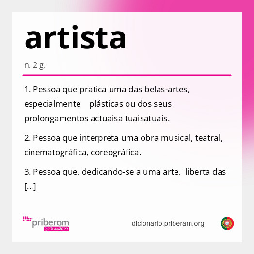 Significado de artista