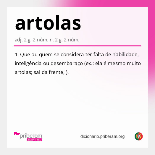 Significado de artolas