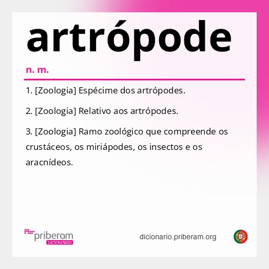 Significado de artrópode