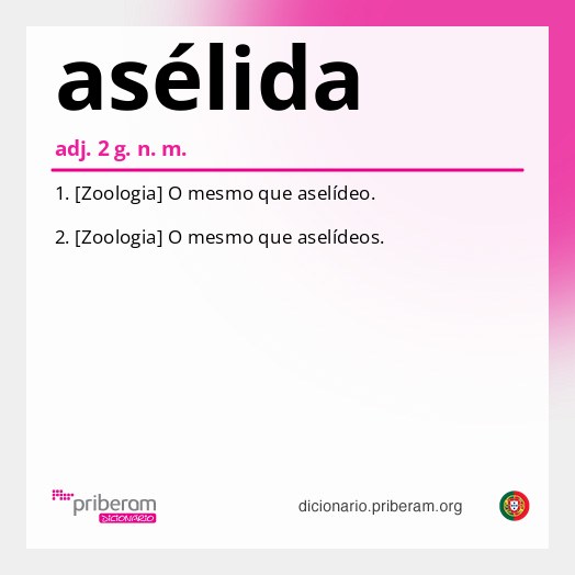 Significado de asélida