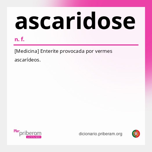Significado de ascaridose