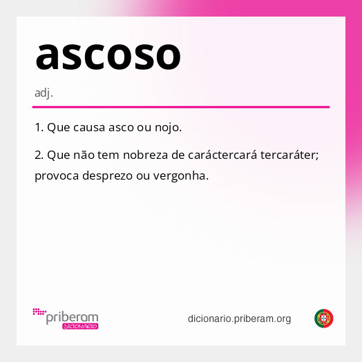 Significado de ascoso