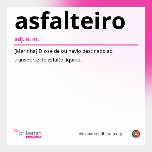Significado de asfalteiro