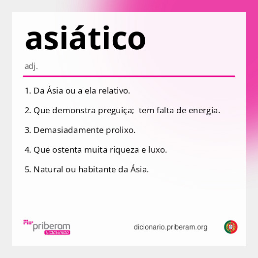 Significado de asiático