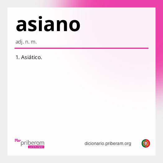 Significado de asiano