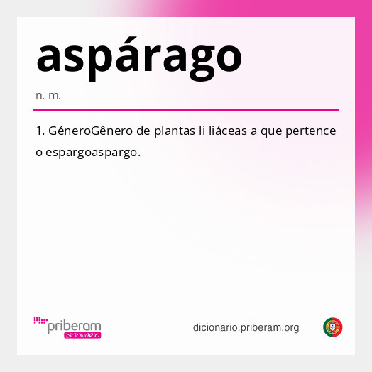 Significado de aspárago