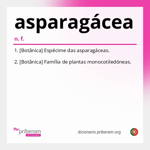 Significado de asparagácea