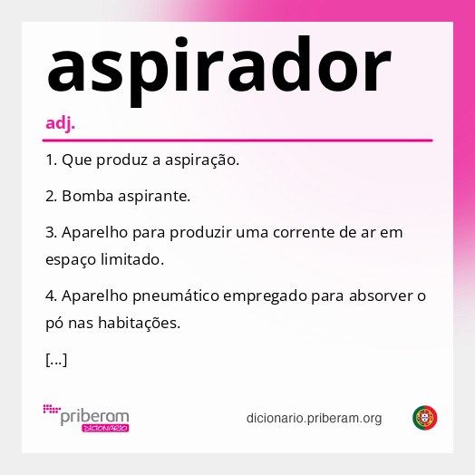 Significado de aspirador