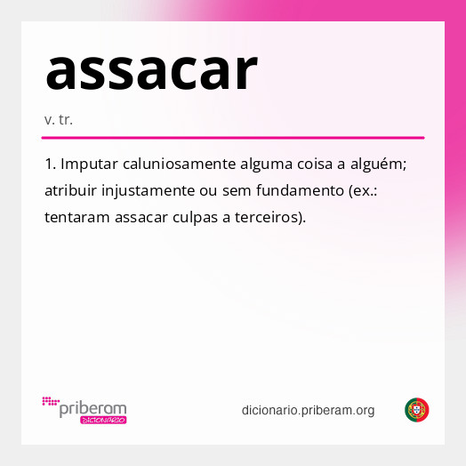 Significado de assacar
