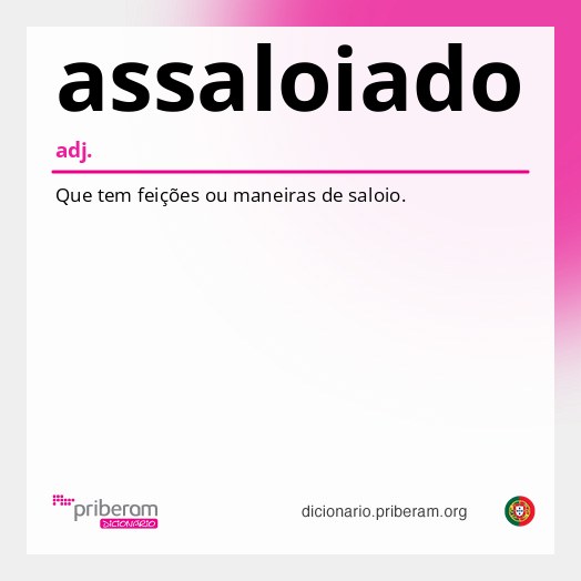 Significado de assaloiado