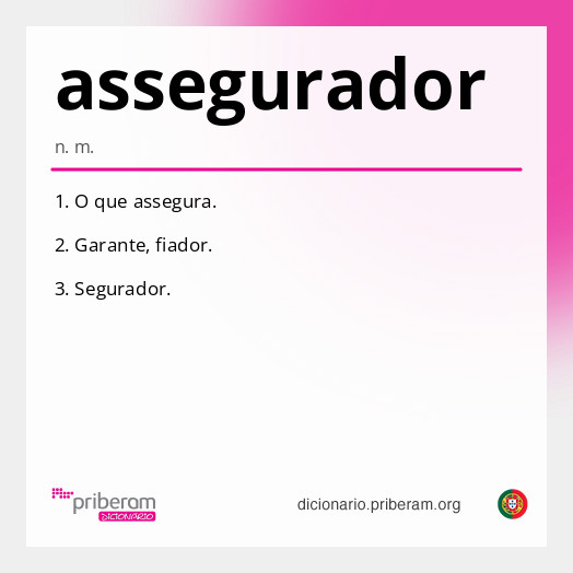 Significado de assegurador