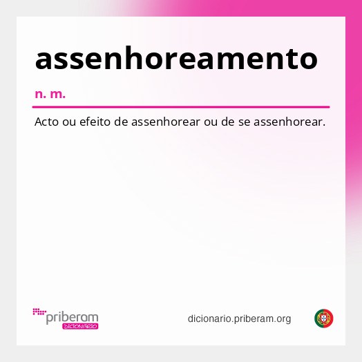 Significado de assenhoreamento
