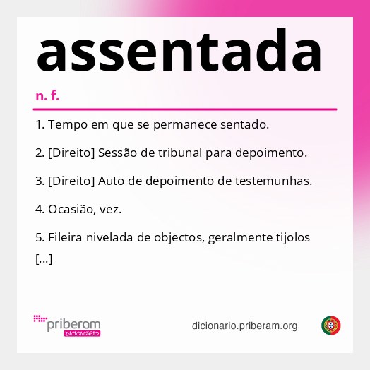 Significado de assentada
