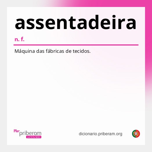 Significado de assentadeira