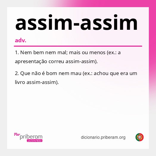 Significado de assim-assim