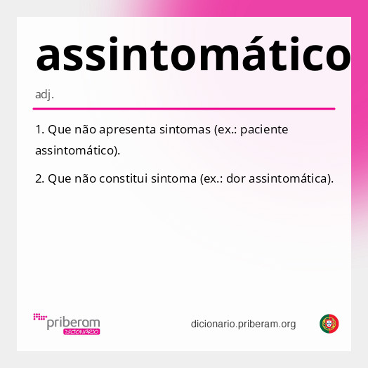 Significado de assintomático