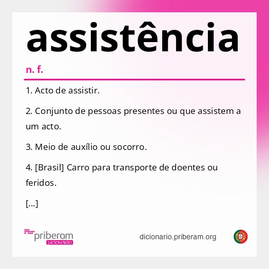 Significado de assistência