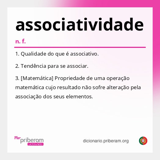 Significado de associatividade